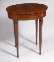 Lot 577 - A Louis XVI style kingwood and marquetry...