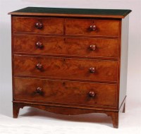 Lot 524 - An early Victorian mahogany squarefront chest,...