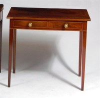 Lot 539 - A George III mahogany and crossbanded side...