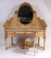 Lot 553 - A circa 1900 French white painted and giltwood...