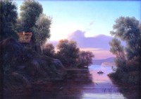 Lot 410 - 19th century Continental school - River...