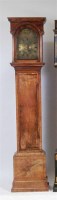 Lot 434 - An early 18th century walnut cased longcase...