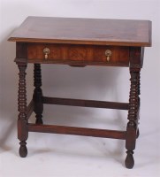 Lot 1610 - A William & Mary style oak figured walnut and...