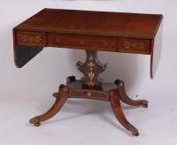 Lot 1626 - A good Regency rosewood and brass inlaid...