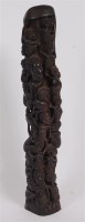 Lot 1405 - A large South East African carved ebony...