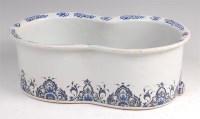 Lot 1135 - A Rouen faience pottery bidet, 18th/19th...