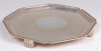 Lot 1179 - A Walker & Hall silver salver, of octagonal...