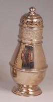 Lot 1183 - A late Victorian silver pedestal sugar caster,...