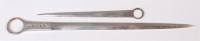 Lot 1185 - A Victorian silver meat skewer, with ring...