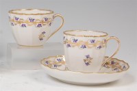 Lot 1150 - A late 18th century Derby porcelain trio, of...