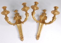 Lot 1359 - A pair of Louis XV style heavy gilt bronze...
