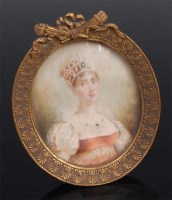 Lot 1396 - Late 18th century school - Portrait miniature...