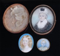 Lot 1397 - Early 19th century school - Portrait miniature...