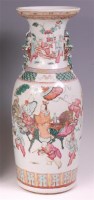 Lot 1433 - A 19th century Chinese famille rose floor vase,...