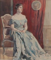 Lot 1472 - Circle of William Orpen - Full length portrait...