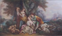 Lot 1503 - After Jean-Antoine Watteau - Pair of late 19th...