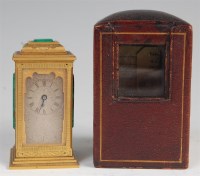 Lot 1549 - A mid-Victorian miniature brass and malachite...