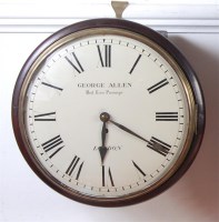 Lot 1557 - An early 19th century mahogany convex dial...