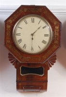 Lot 1558 - A late Regency rosewood cased droptrunk wall...