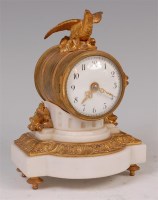 Lot 1561 - A 19th century French ormolu and white marble...