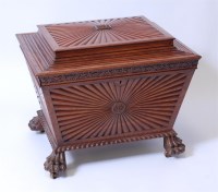 Lot 1585 - A Regency period Anglo-Indian padouk celleret,...