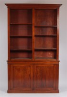 Lot 1588 - A Victorian mahogany library bookcase, the...