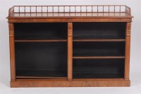 Lot 1589 - A William IV rosewood open bookcase, having a...