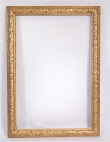 Lot 1594 - An Italian giltwood and gesso picture frame,...