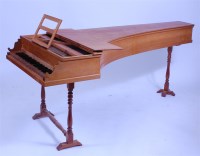 Lot 1606 - A cedar kit-built harpsichord, in the 18th...