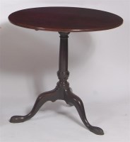 Lot 1615 - A George III mahogany pedestal tripod table,...