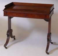 Lot 1617 - A Regency mahogany side table, having a...