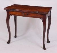 Lot 1629 - A George III mahogany card table, the...