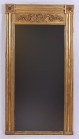 Lot 1641 - A circa 1830 giltwood and gesso pier glass,...