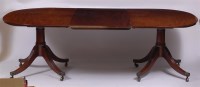 Lot 1648 - A George III and later mahogany twin pedestal...