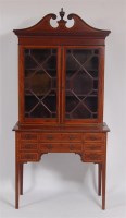 Lot 1650 - A Sheraton Revival mahogany and satinwood...
