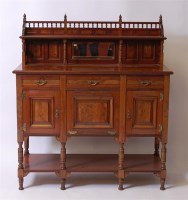 Lot 1659 - A Victorian Aesthetic Movement yew wood...