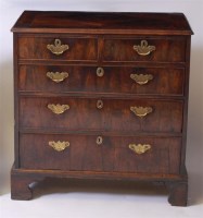 Lot 1662 - An 18th century laburnum? veneered squarefront...