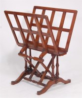 Lot 1663 - A Victorian walnut artists folio stand, with...