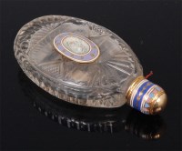 Lot 1419 - An early 19th century cut glass scent bottle,...