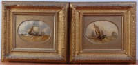 Lot 1490 - Late 19th century school - Pair; Fishing boats...
