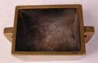 Lot 874 - A Chinese gilt bronze censor, of rectangular...