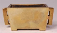 Lot 874 - A Chinese gilt bronze censor, of rectangular...