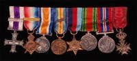 Lot 201 - A miniature medal group to include Geo. V....