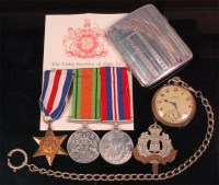 Lot 214 - A WW II trio to include France & Germany Star,...