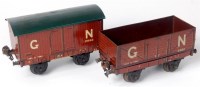 Lot 332 - Marklin GN brown 8 tons goods van No. 2882...