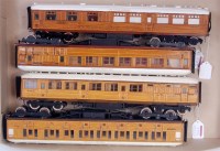 Lot 533 - Rake of 4 LNER teak coaches modelled by JR...