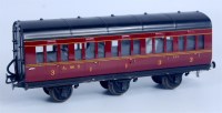 Lot 539 - Exley LMS 6 wheel short 1st/3rd coach,...