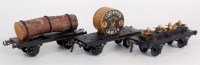 Lot 541 - 3x postwar Bassett-Lowke long wheelbase wagons...
