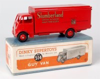 Lot 1971 - Dinky, 514 Guy van 'Slumberland', red 1st type...