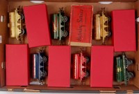 Lot 450 - A large tray of 6 prewar Hornby petrol/oil...